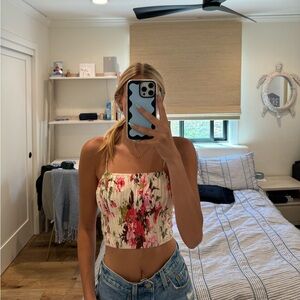 abercrombie and fitch floral tank top